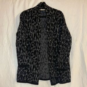 Chairmente wool blend black & grey sweater jacket